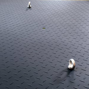Level bubble, threaded eye bolt holes and eye bolts for easy lifting and levelling