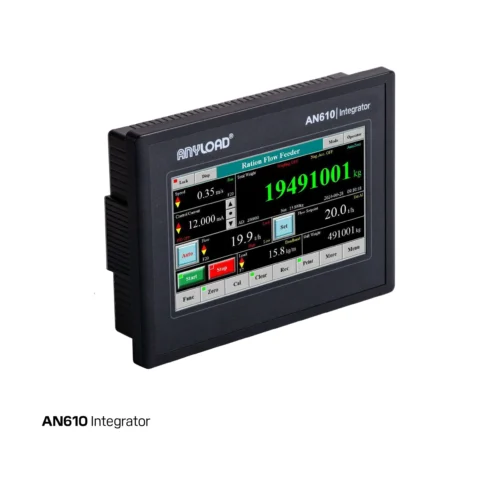 ANYLOAD AN610 belt scale integrator – 7-inch touchscreen display for conveyor weighing and flow control